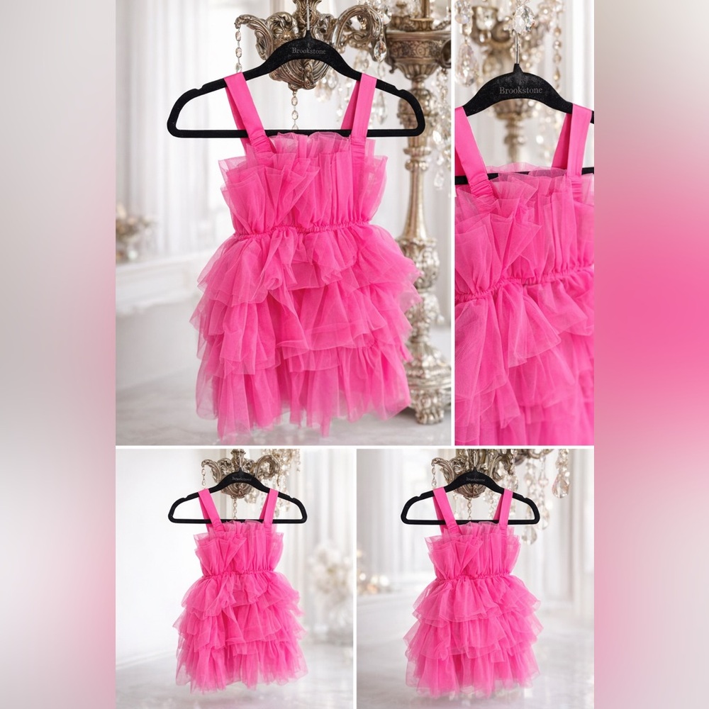 Pink Ruffled Kids Dress